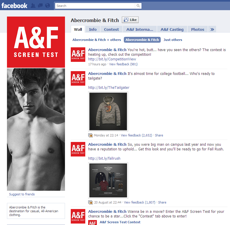 Abercrombie & Fitch Abercrombie & Fitch Facebook