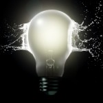 Bulb on Black Water