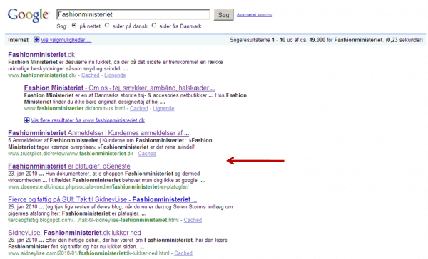Fashionministeriet google