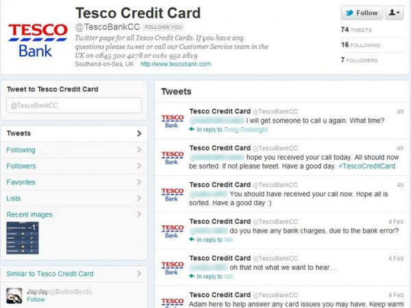Tesco Bank - Fake Twitter