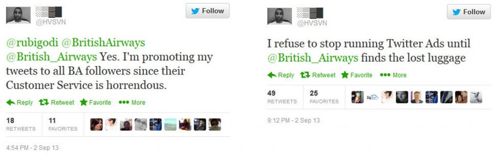 Use social media to take on a big corporation - British Airways Twitter Attack