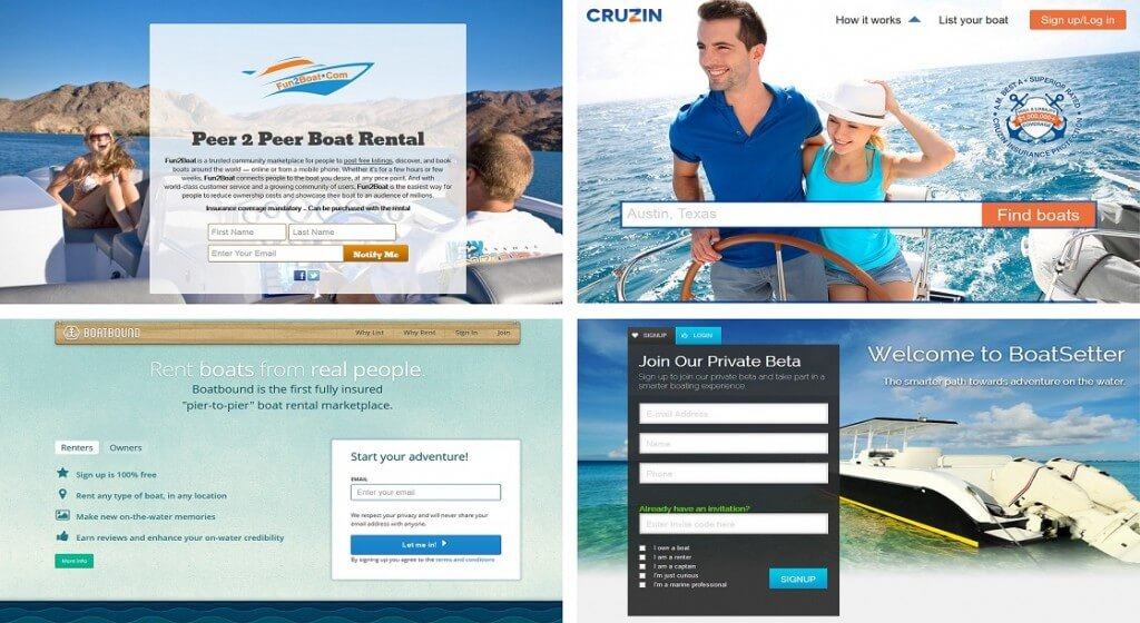 Peer-to-peer boat sharing companies
