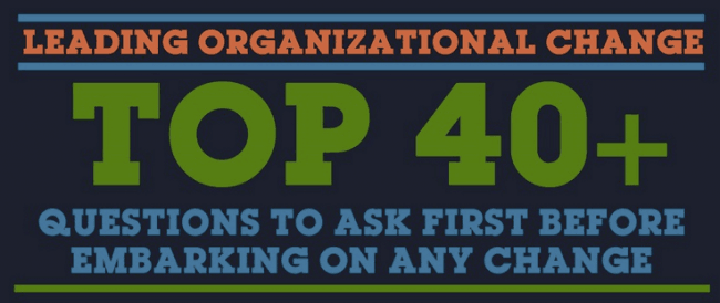 Top 40 organizational change questions