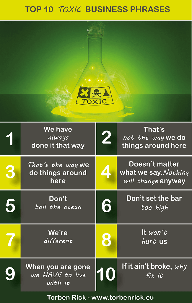 Continuous improvement killer - 10 toxic business phrases