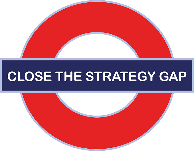 Strategy gap - Close the strategy gap. Strategy execution a Must Win Battle