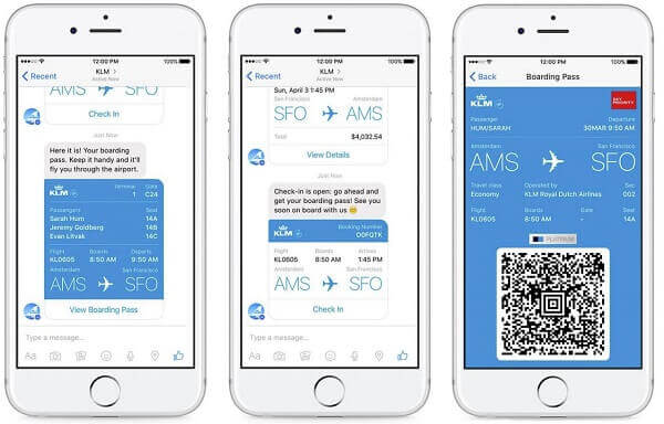 KLM on Facebook Messenger - Apps is killing email once and for all