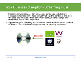 #1 - Business disruption - Social MediaLet’s start with probably the most prominent business disruption in thelast decad...