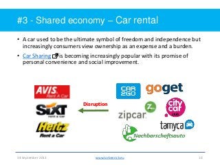 Shared economy - Collaborative consumption - The sharing economy Slide 10