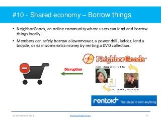 Shared economy - Collaborative consumption - The sharing economy Slide 17