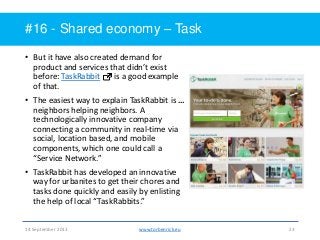 Shared economy - Collaborative consumption - The sharing economy Slide 23
