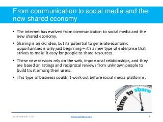 Shared economy - Collaborative consumption - The sharing economy Slide 4