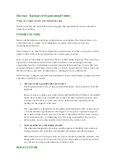 Harrison typologies of organization...