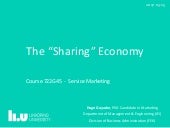 The "Sharing" Economy v.2017